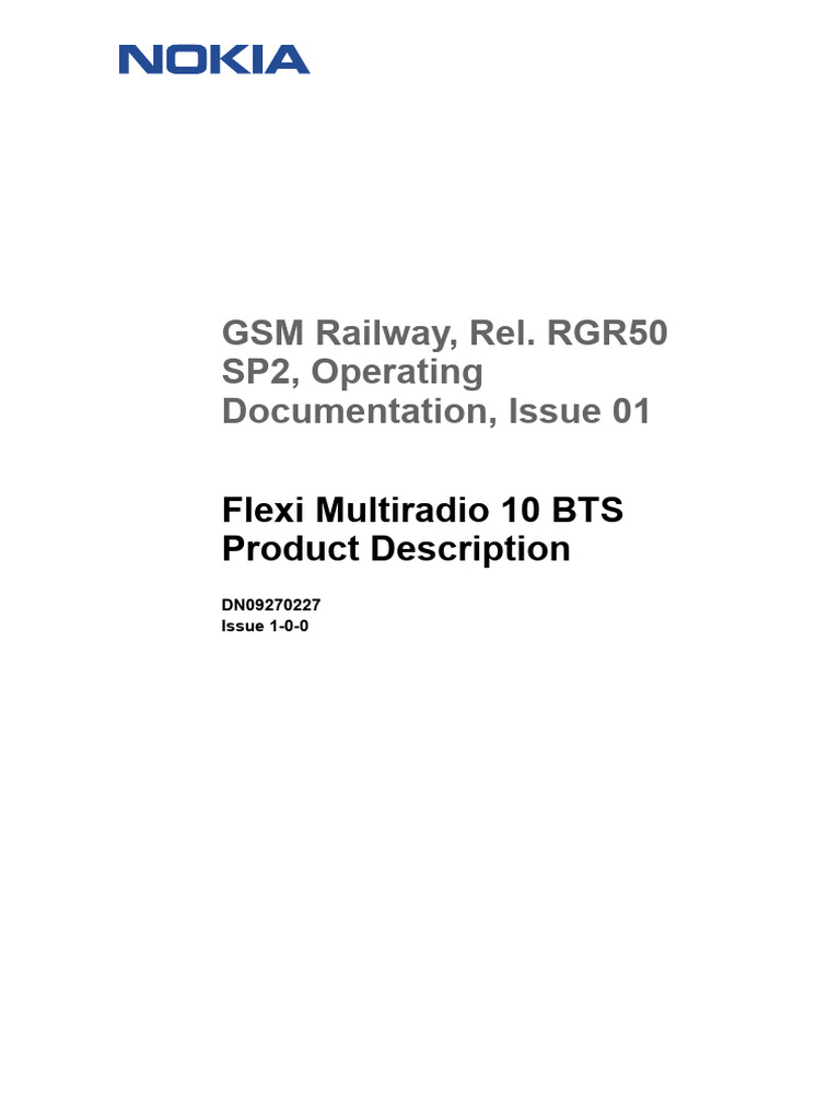 Flexi Multiradio 10 BTS Overview | PDF | Computer Network | Ethernet