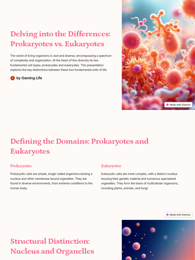 Delving Into The Differences Prokaryotes Vs Eukaryotes | PDF | Cell ...