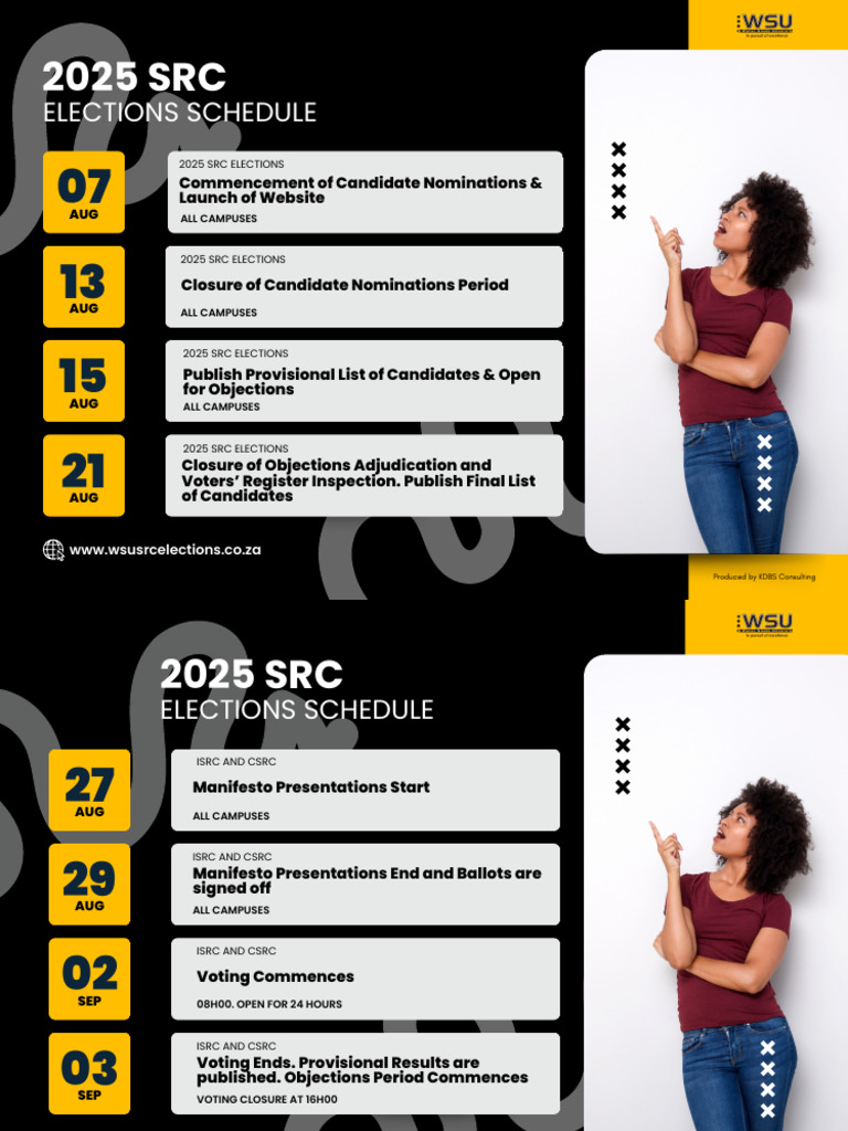 2025 SRC Elections Schedule Overview | PDF