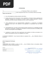 Indrive Driver Attestation Form | PDF