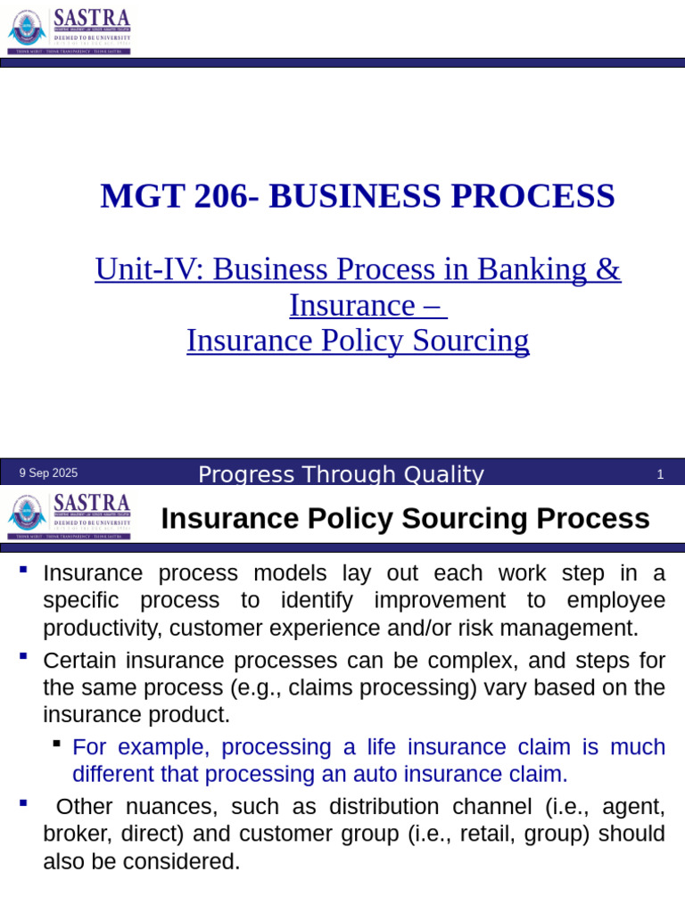 Unit-4 Business Process 02-12-2020 | PDF | Insurance | Business