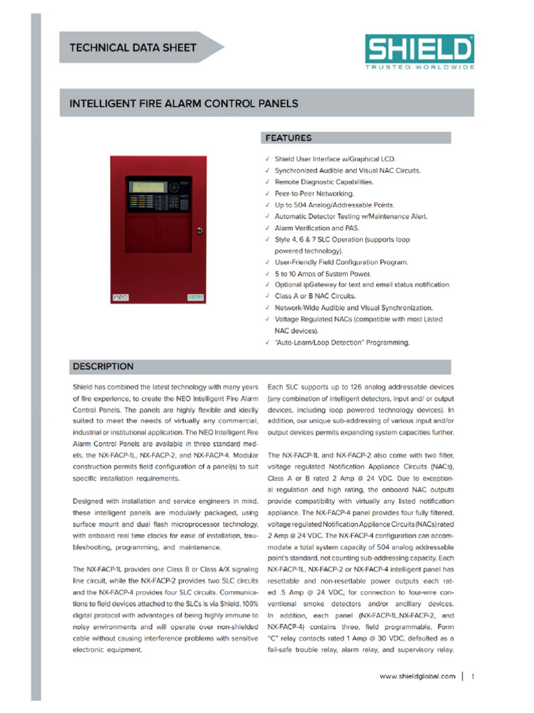 Intelligent Fire Alarm Control Panels | PDF