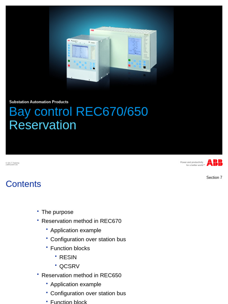 07-SEP660 REC670 REC650 Reservation | PDF | Computer Engineering ...