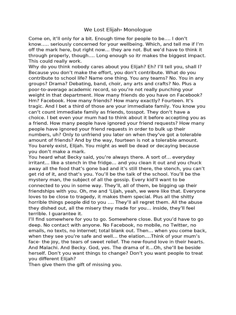 Monologue | PDF