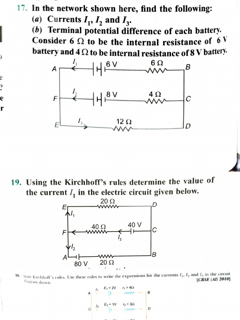 Kirchhoff's Rules in Electric Circuits | PDF