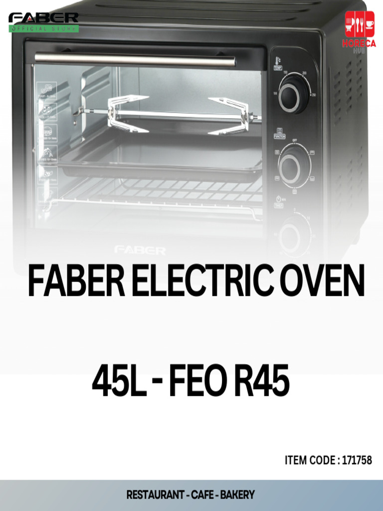 Faber Electric Oven 45l Feo r45 | PDF