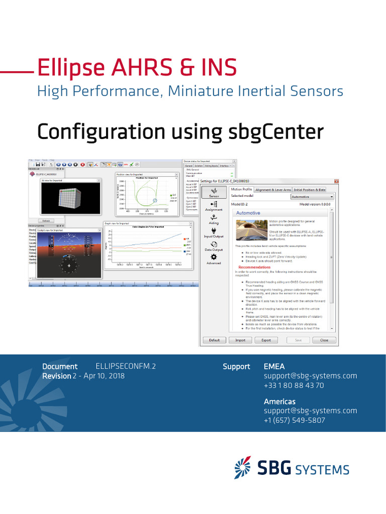 Configuring Ellipse with sbgCenter | PDF | Inertial Navigation System ...