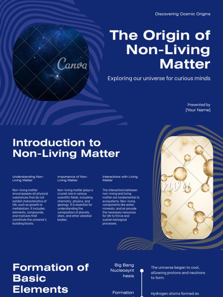 Understanding Non-Living Matter Origins | PDF | Abiogenesis | Chemical ...