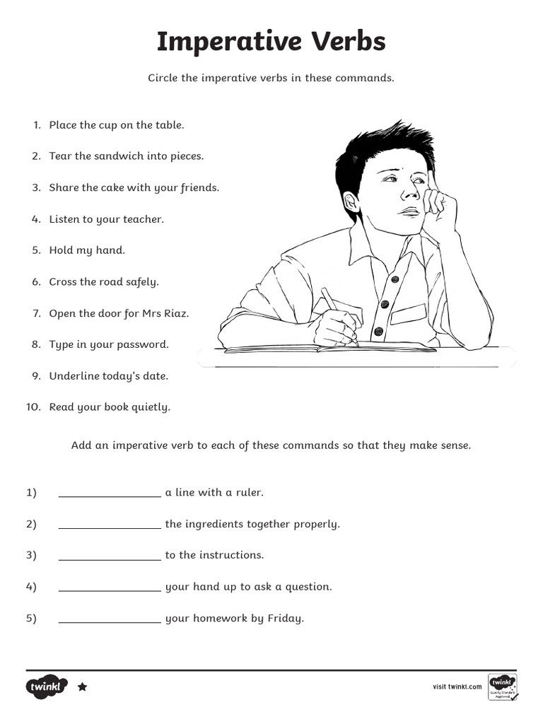 Imperative Verbs Worksheet | PDF | Chess Theory | Chess