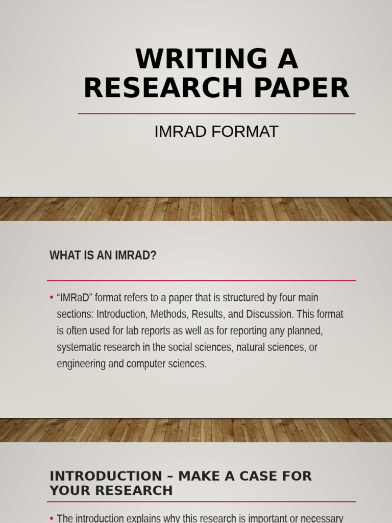 IMRaD Research Paper Structure Guide | PDF | Abstract (Summary) | Science