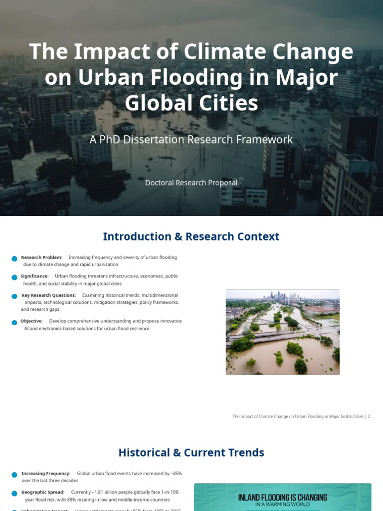 Urban Flooding & Climate Change Solutions | PDF | Climate Resilience ...