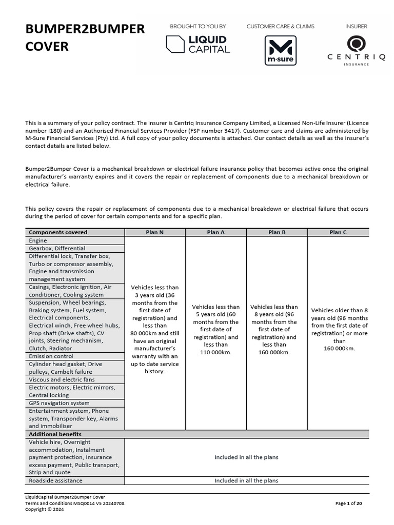 M Sure | PDF | Brake | Insurance