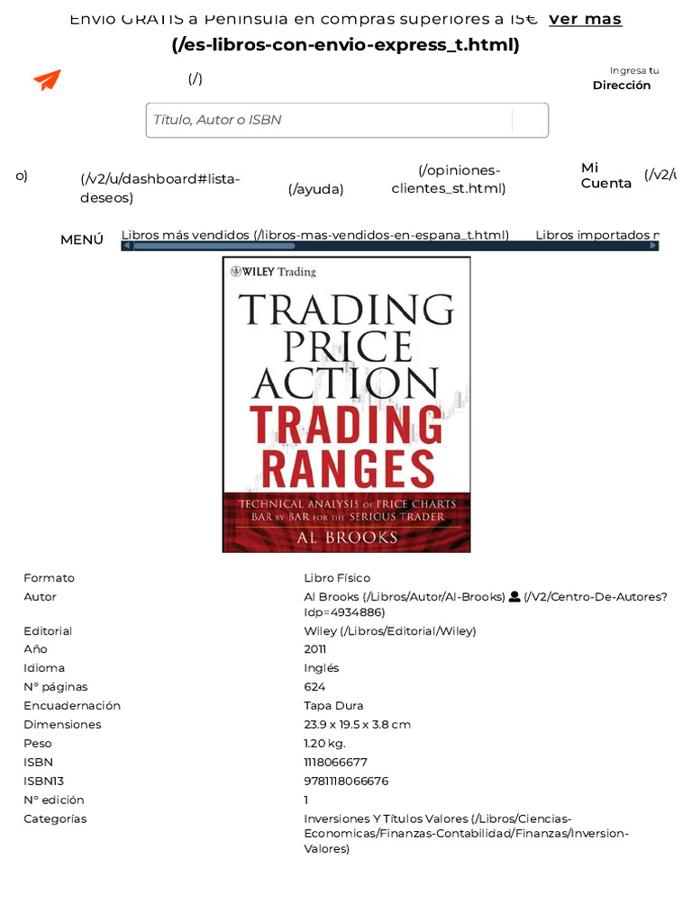 Libro Trading Price Action Trading Ranges - Technical Analysis of Price ...