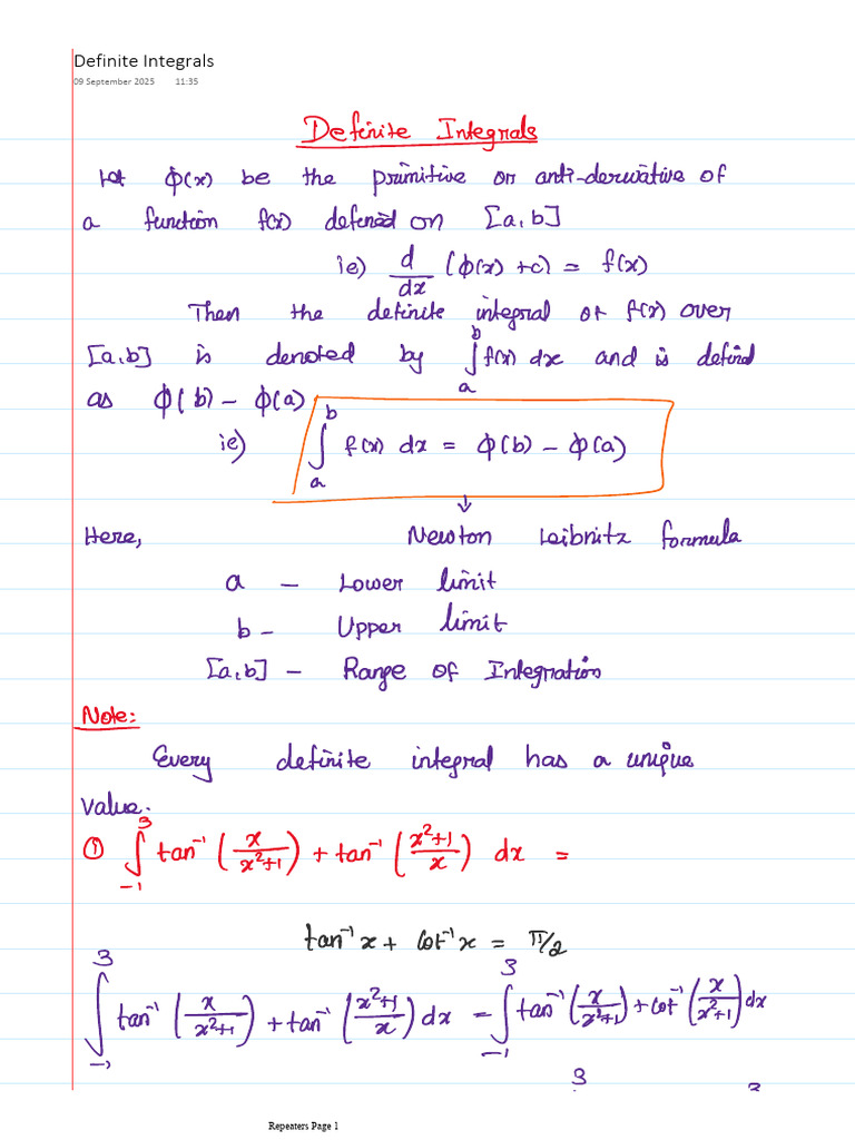 Understanding Definite Integrals | PDF