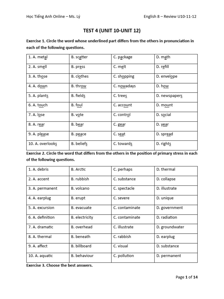 27.4.2025 Review Unit 10-11-12 | PDF | Mars | Outer Space