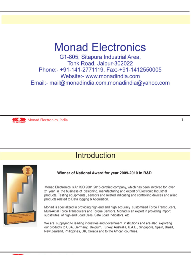 Monad Through Anchor Loadcell | PDF | Mechanical Engineering | Physical ...