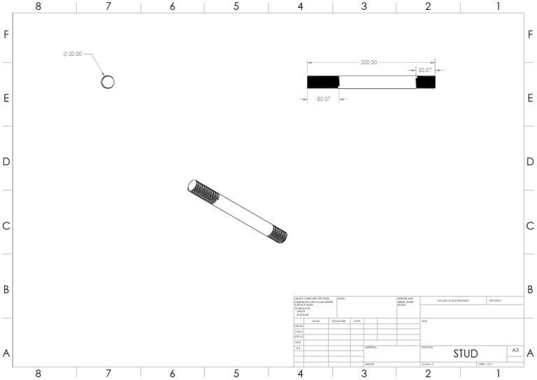 Technical Drawing Specifications Sheet | PDF