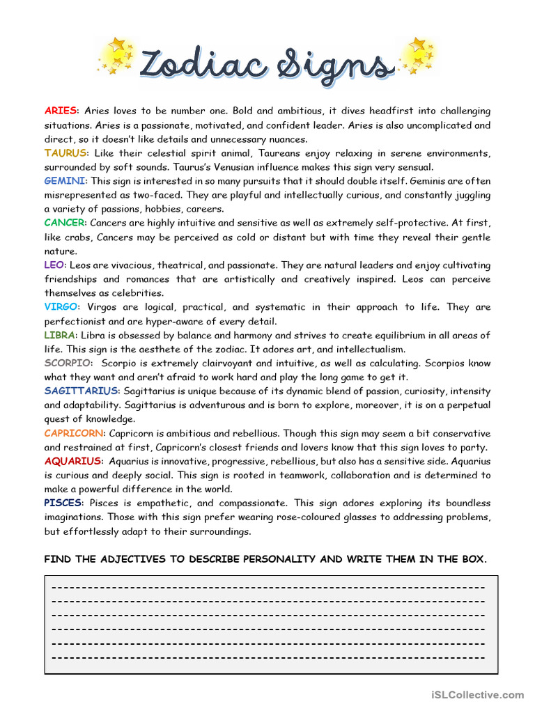 Zodiac Signs Personality Traits Guide | PDF | Divination | Technical ...