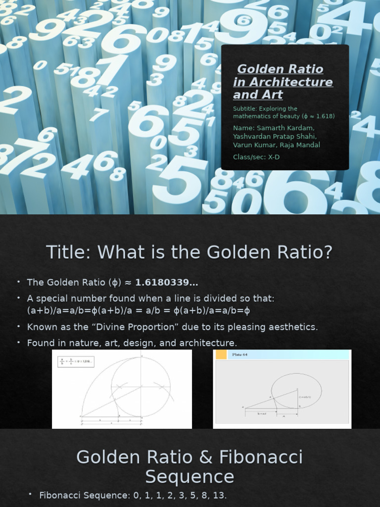 Golden Ratio in Taj Mahal Design | PDF