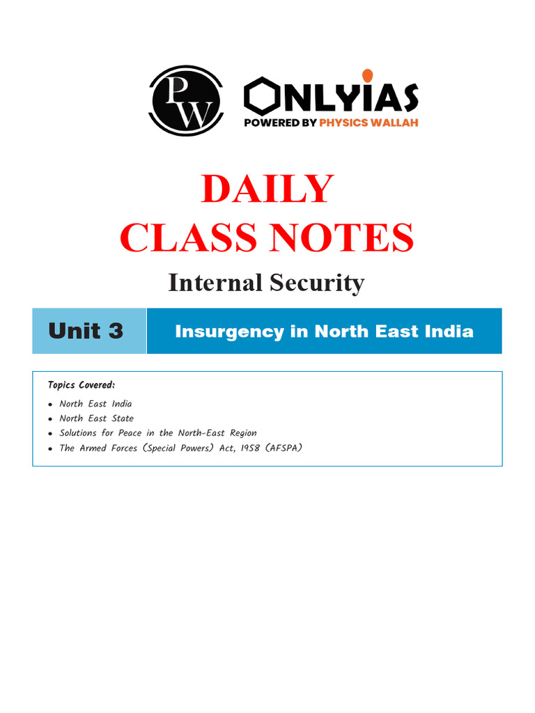 Internal Security Unit 3 - Daily Class Notes | PDF