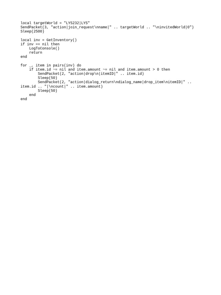 Lua Script for Inventory Management | PDF