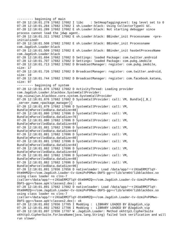 Com - Jagdish.loader Logcat | PDF | Computer Programming | Software