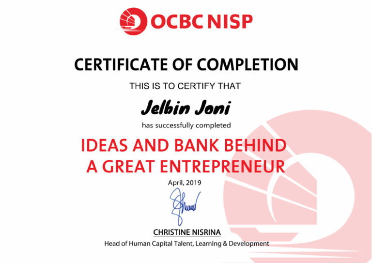 75 Certificate OCBC | PDF