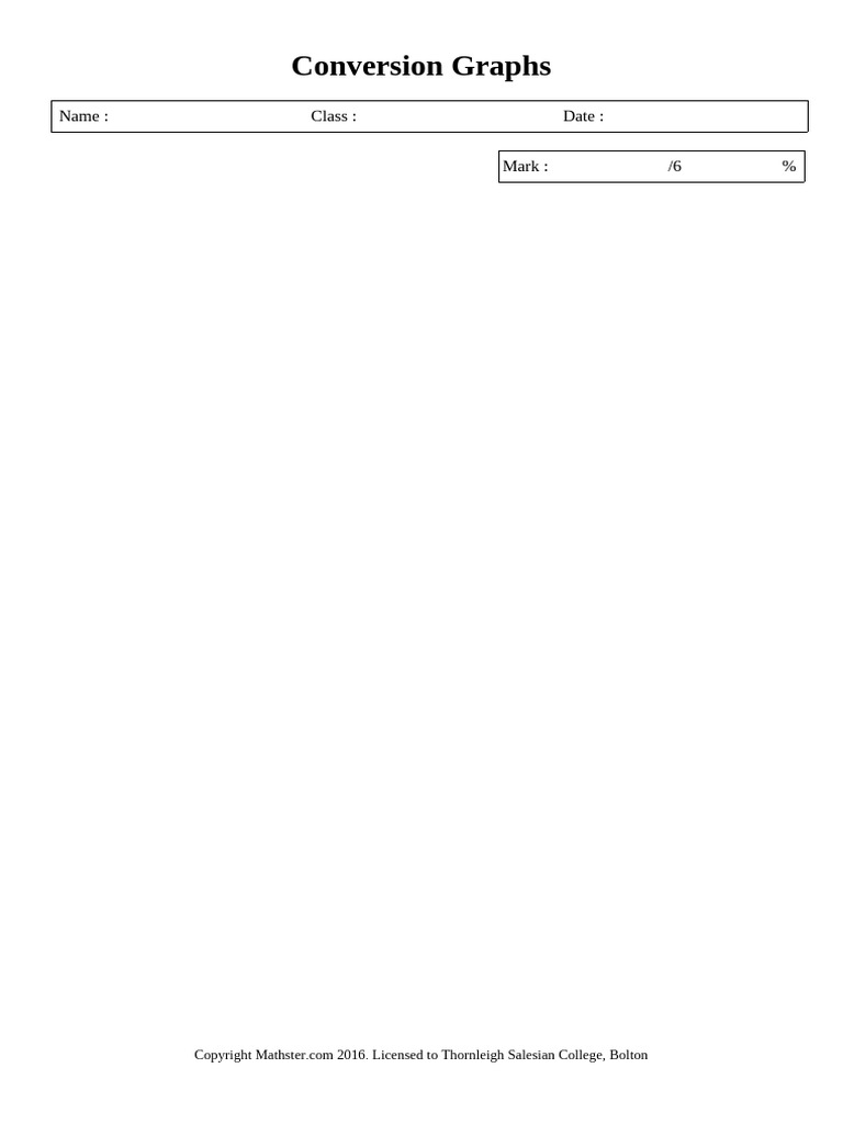 Conversion Graphs for Math Assessment | PDF