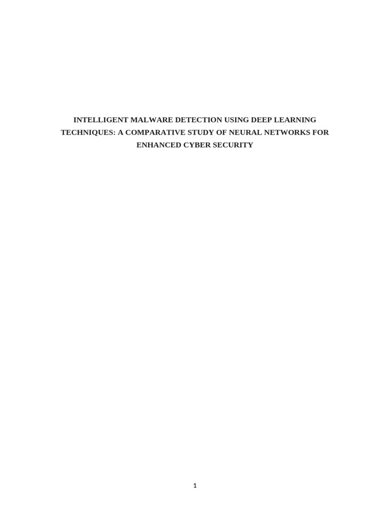 Deep Learning for Malware Detection | PDF | Deep Learning | Malware