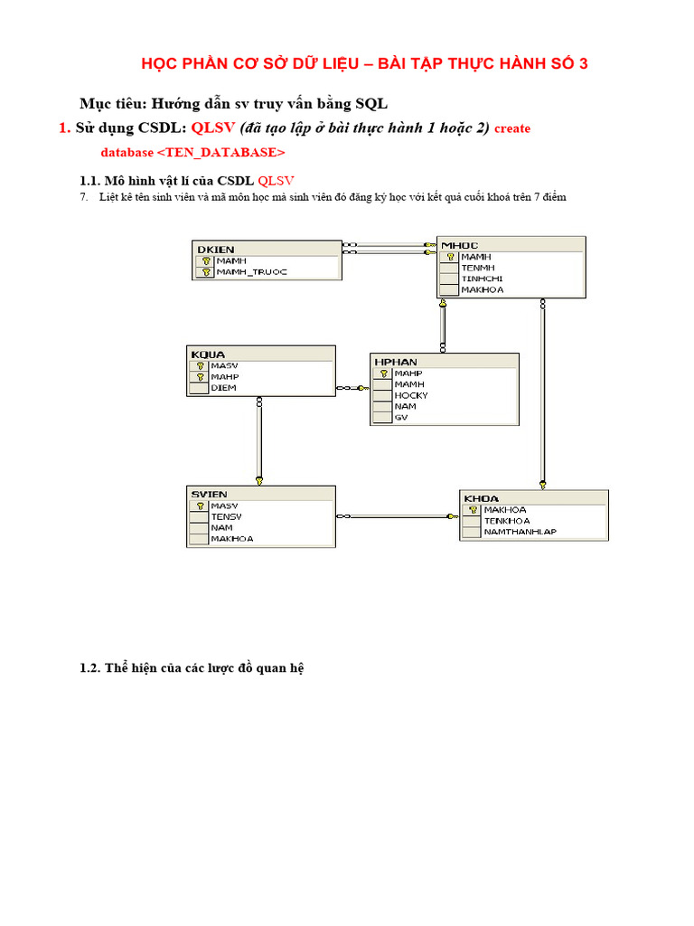 T - th.03 - Qlsv - Truy Vấn | PDF