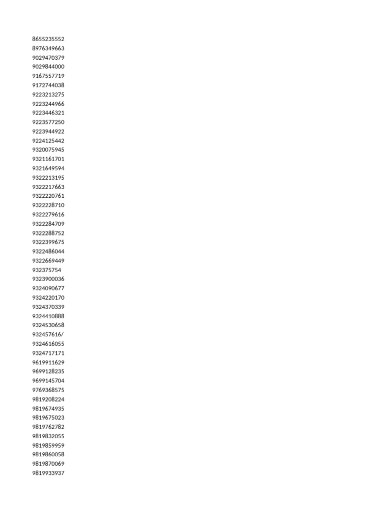 List of Phone Numbers and Codes | PDF