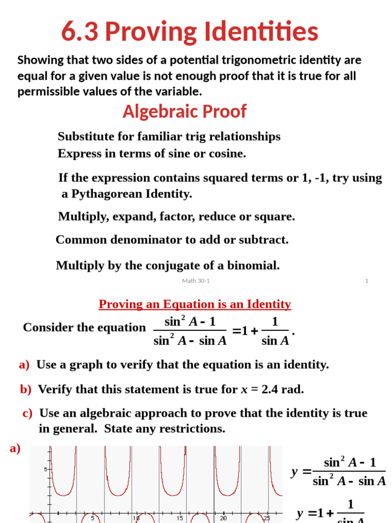 6.3 Proving An Identity | PDF | Complex Analysis | Number Theory