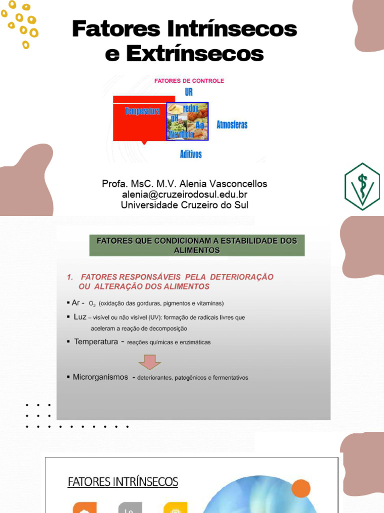 Fatores Intrínsecos e Extrínsecos na Conservação | PDF