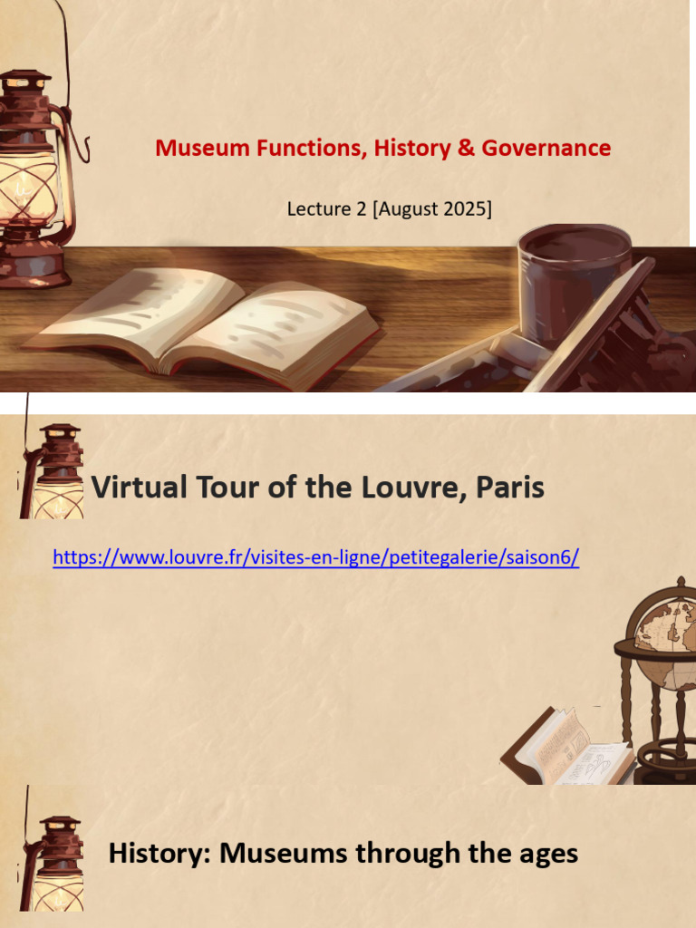Museum History, Functions, and Governance | PDF | Museum | Curator