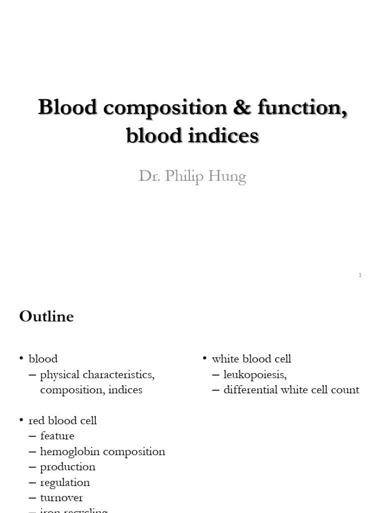 Blood Composition and Function Overview | PDF | Blood | Blood Cell
