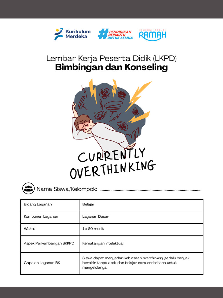 Lembar Kerja - Overthinking | PDF