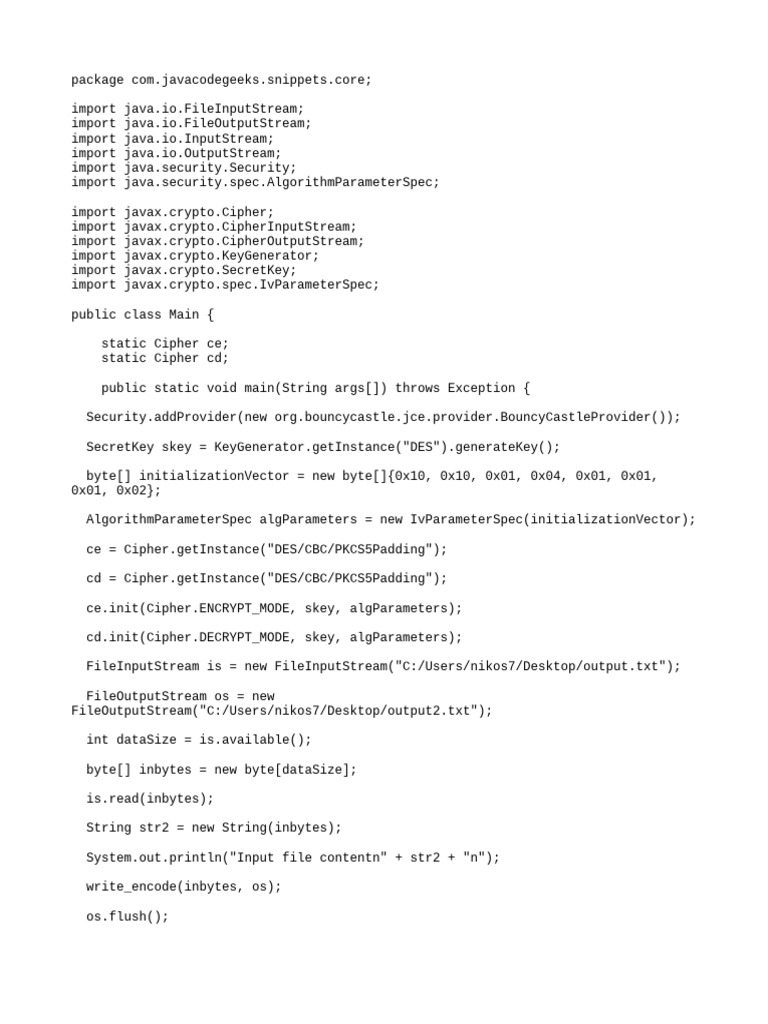 DES Encryption and Decryption Example | PDF