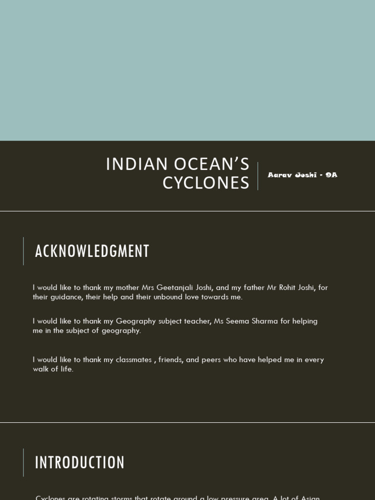 Indian Ocean Cyclones 2020-2022 | PDF | Cyclone | Synoptic Meteorology ...
