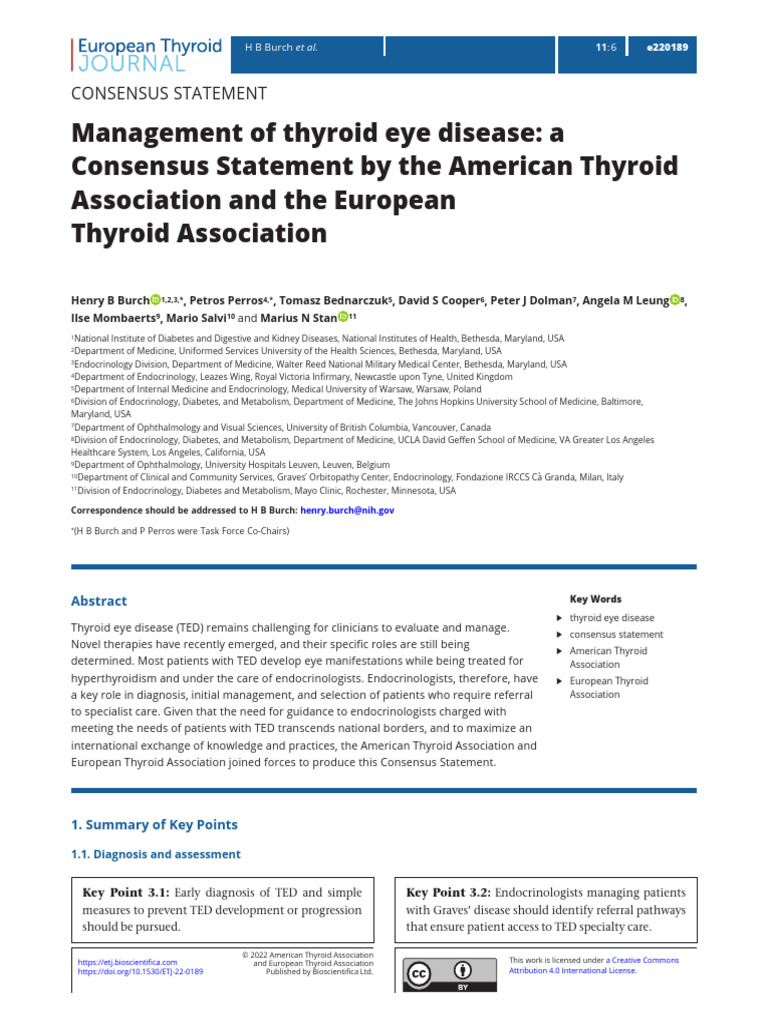 Thyroid Eye Disease Management Guidelines | PDF | Randomized Controlled ...