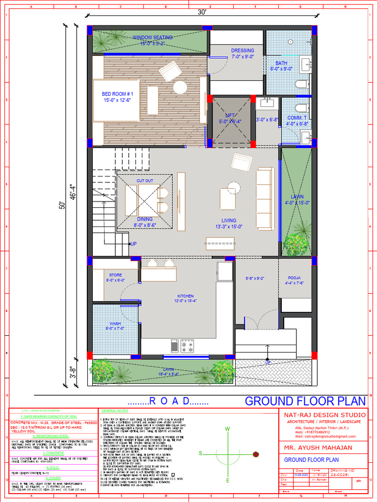 Detailed Ground and Floor Plans | PDF | Structural Engineering | Civil ...