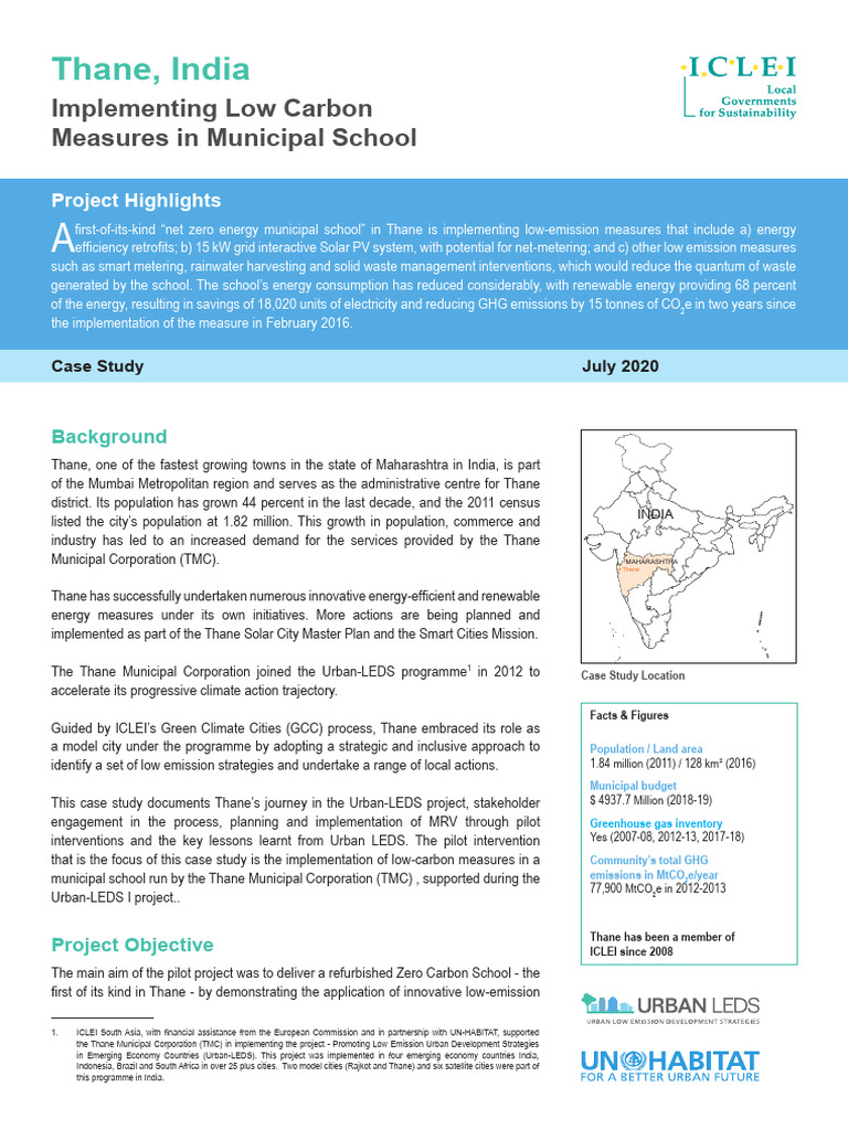 Thane's Low Carbon School Initiative | PDF | Efficient Energy Use ...