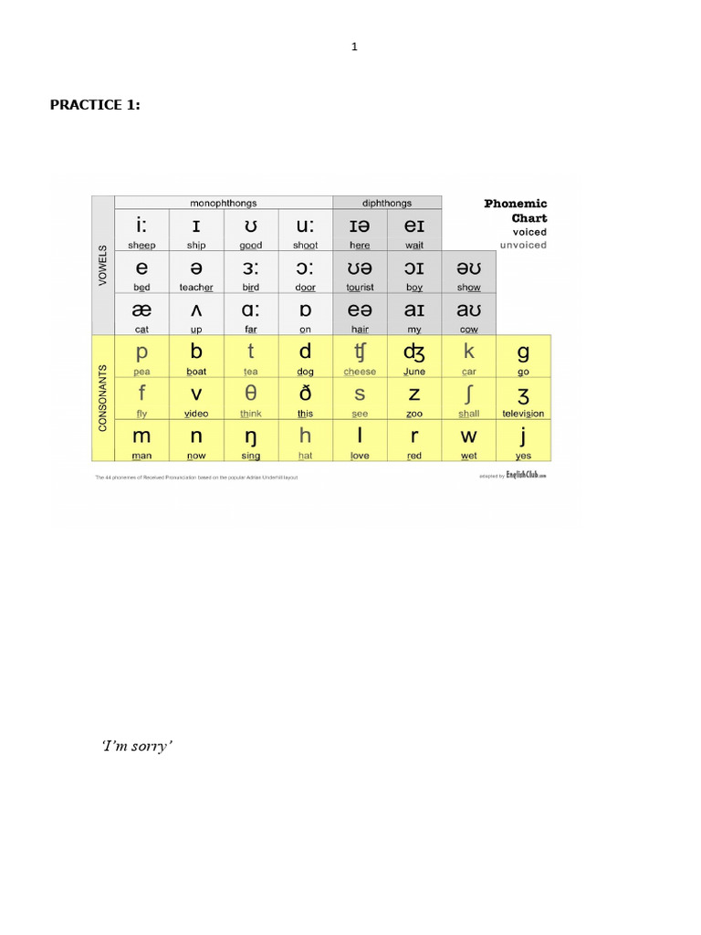 Worksheet - Practices and Assessment - Meeting 2 - Phonology and Lexis ...