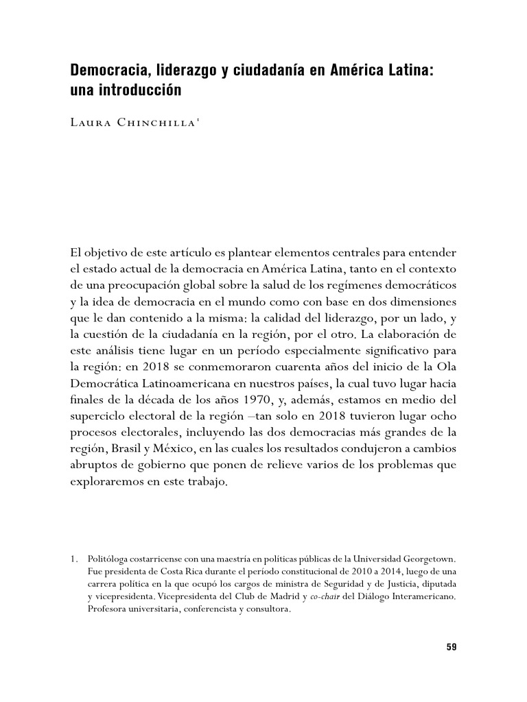 Estado de la democracia en América Latina | PDF | America latina ...