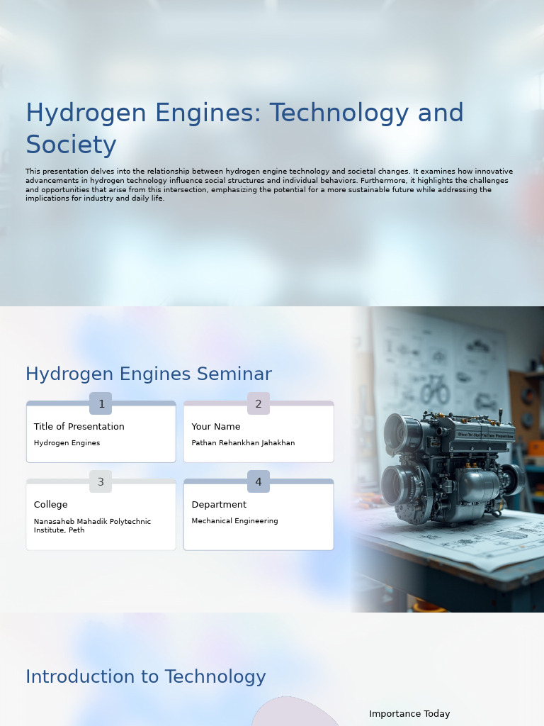 Hydrogen Engines and Societal Impact | PDF | Methodology | Statistics