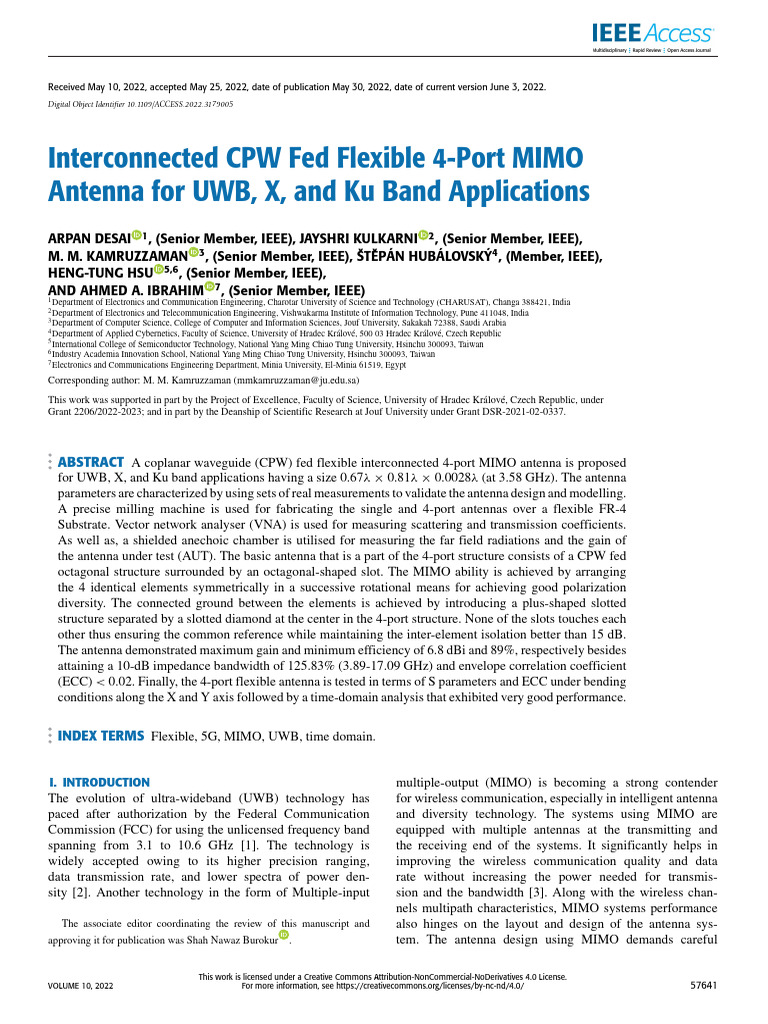 Flexible 4-Port MIMO Antenna Design | PDF | Antenna (Radio ...