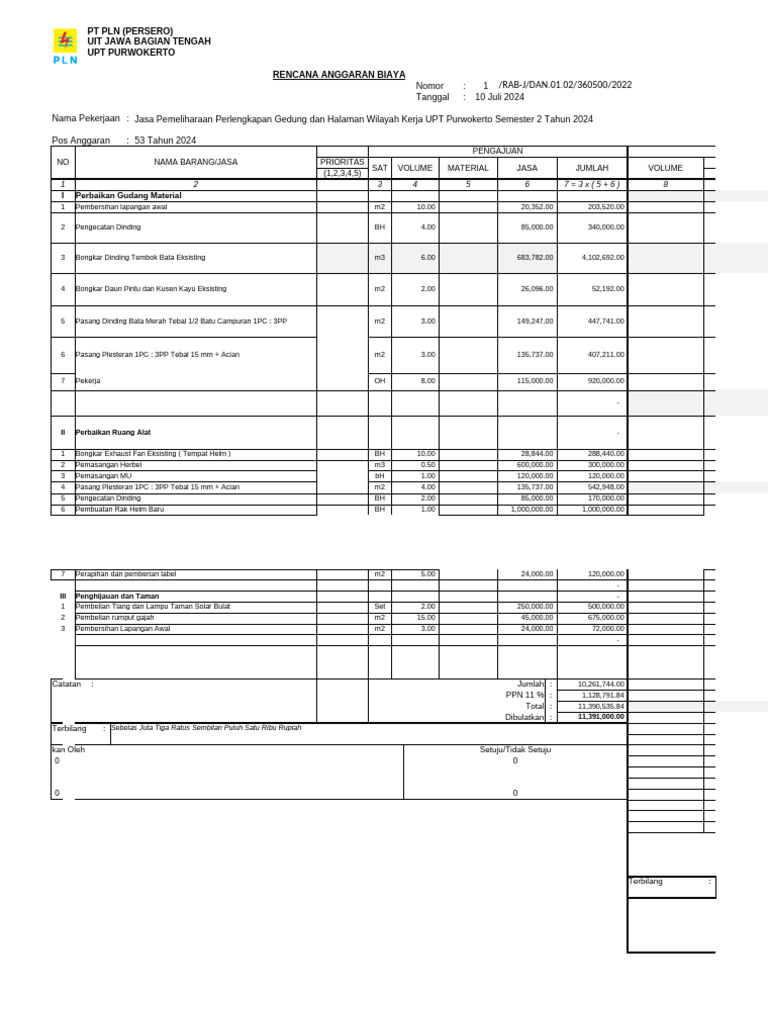 Template Rab 5S Sem 2 2024 Gi Mrica | PDF