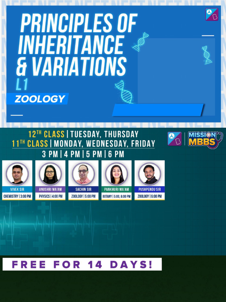 Inheritance and Variation in Genetics | PDF | Genetics | Heredity