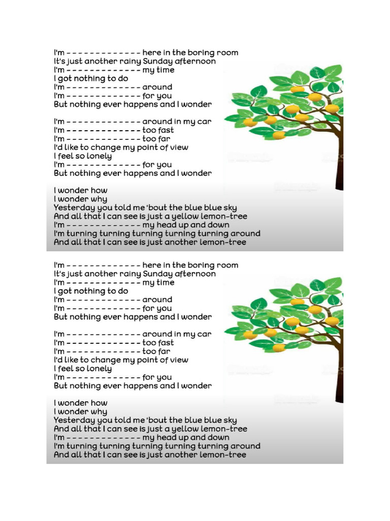 Lemon Tree | PDF