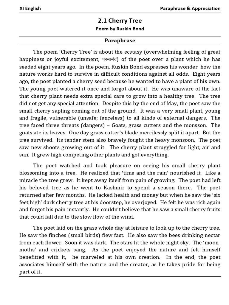 2.1 Cherry Tree | PDF | Trees