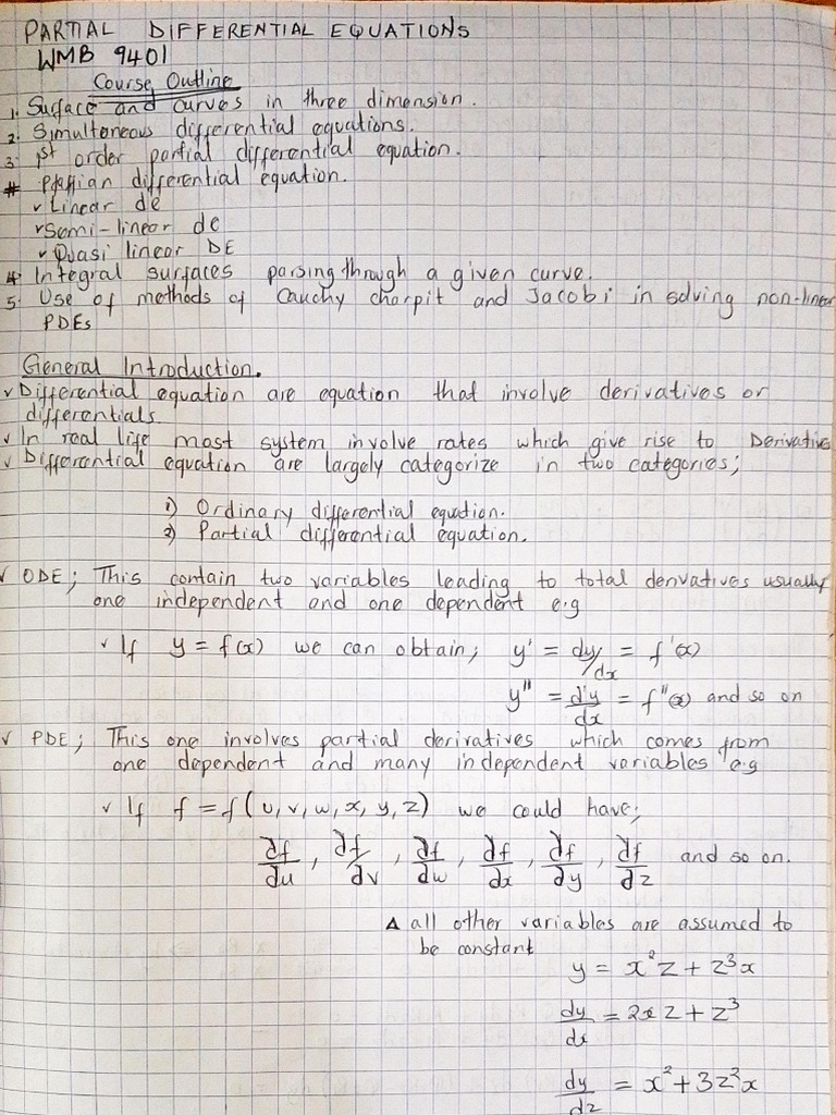 Partial Differential Equation | PDF
